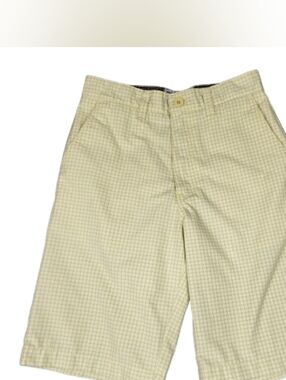 Billabong Light Yellow And Blue Checkered Men's Shorts Streetwear Y2K
